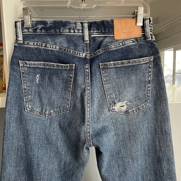 MOUSSY Vintage Adrian Friend Jeans Jean Blue Distressed Size 25 - Picture 4 of 11
